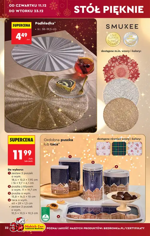Biedronka - gazetka promocyjna Hity i inspiracje od soboty 06.12 do wtorku 23.12 - strona 32