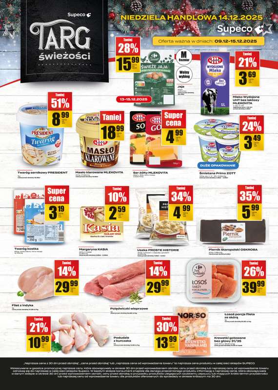 Supeco - gazetka promocyjna Targ świeżości od wtorku 09.12 do poniedziałku 15.12