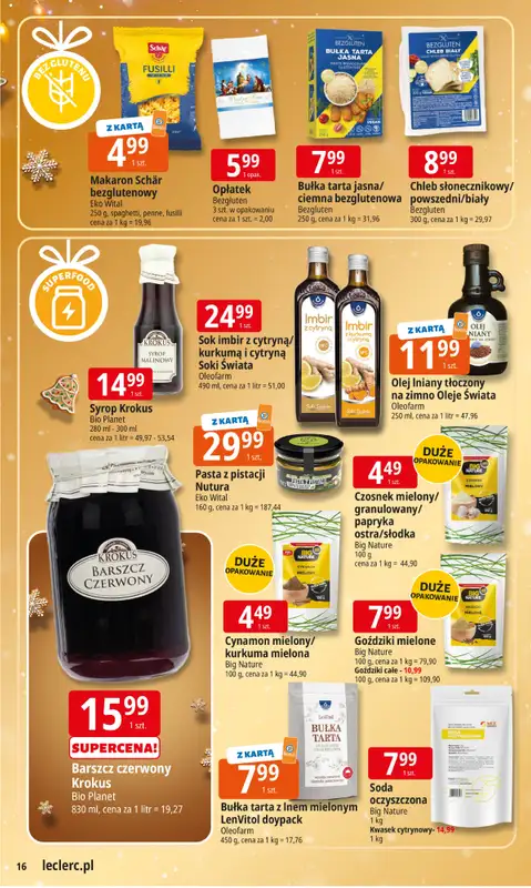 Leclerc - gazetka promocyjna Oferta E.Leclerc I Święta w dobrej cenie od wtorku 09.12 do wtorku 23.12 - strona 16
