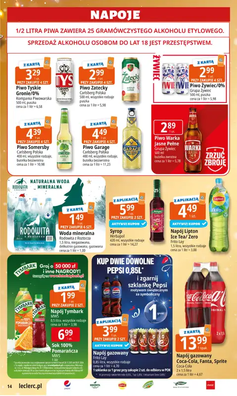 Leclerc - gazetka promocyjna Oferta E.Leclerc I Święta w dobrej cenie od wtorku 09.12 do wtorku 23.12 - strona 14