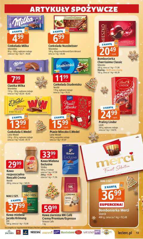 Leclerc - gazetka promocyjna Oferta E.Leclerc I Święta w dobrej cenie od wtorku 09.12 do wtorku 23.12 - strona 13