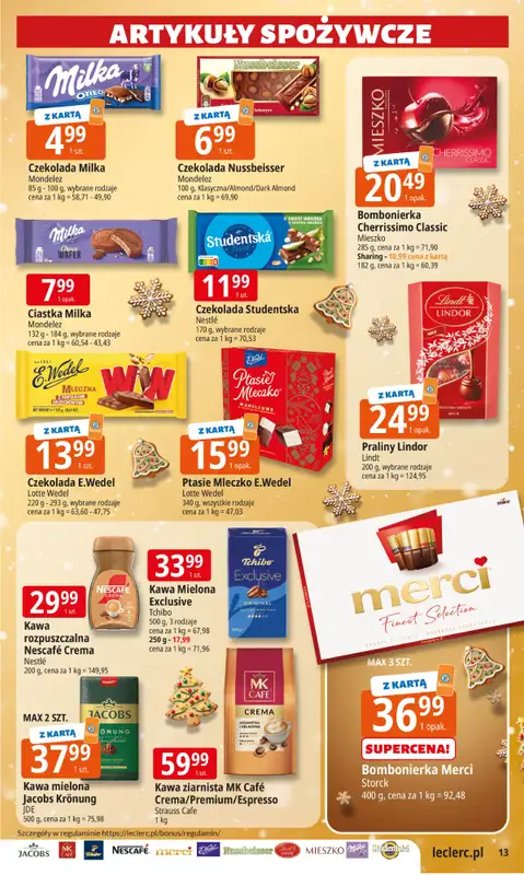Leclerc - gazetka promocyjna Oferta E.Leclerc I Święta w dobrej cenie od wtorku 09.12 do wtorku 23.12 - strona 13