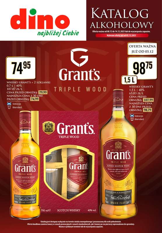 Dino - gazetka promocyjna Katalog alkoholowy od poniedziałku 08.12 do niedzieli 14.12