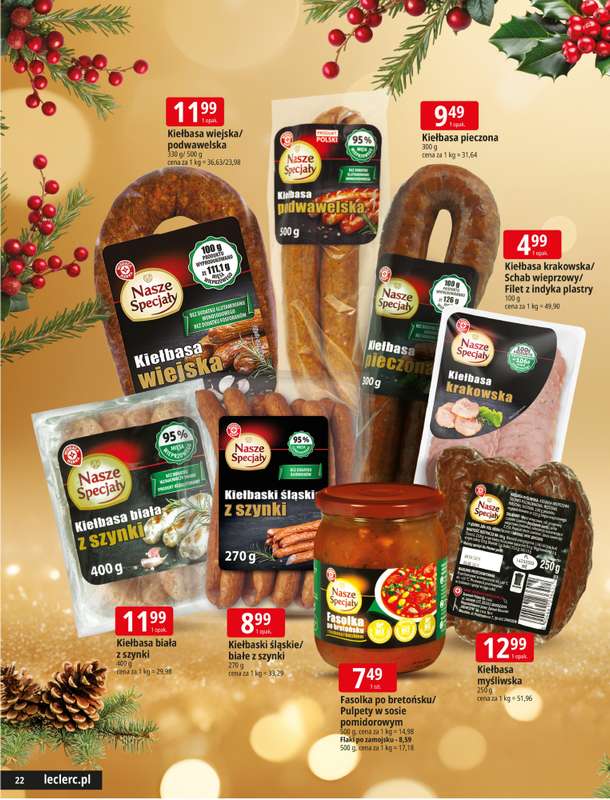Leclerc - gazetka promocyjna Święta w dobrej cenie od wtorku 09.12 do wtorku 23.12 - strona 22