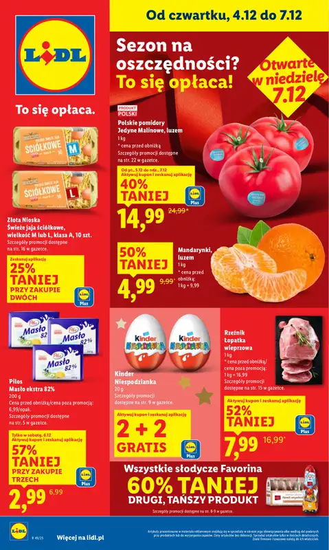 Lidl - gazetka promocyjna Oferta od czwartku od czwartku 04.12 do niedzieli 07.12