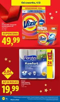 Lidl - gazetka promocyjna Oferta od czwartku od czwartku 04.12 do niedzieli 07.12 - strona 22
