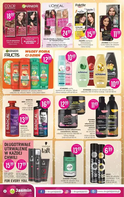 Drogerie Jasmin - gazetka promocyjna Gazetka od poniedziałku 08.12 do środy 31.12 - strona 2