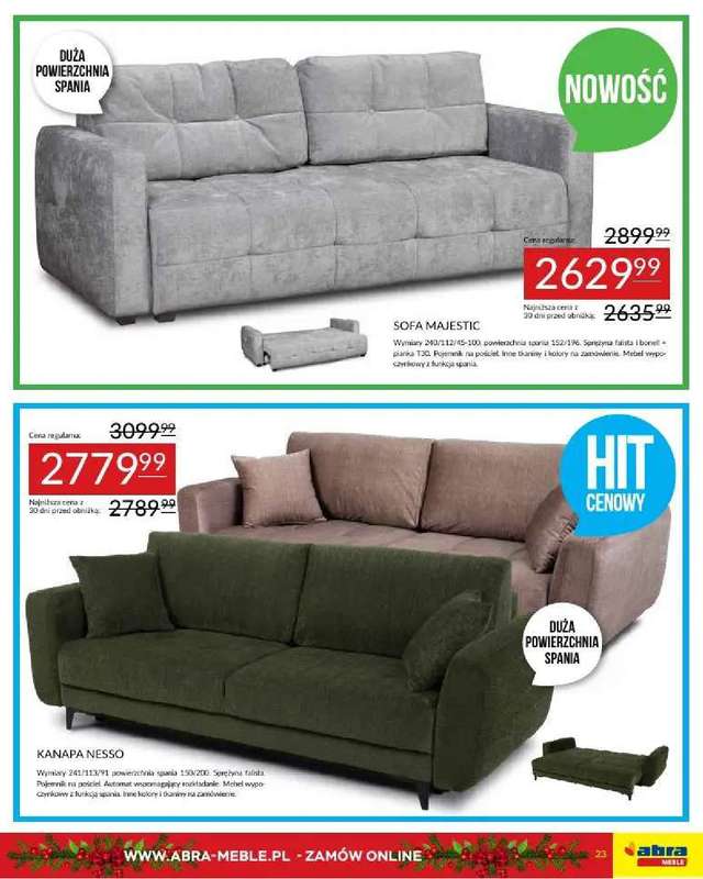 Abra Meble - gazetka promocyjna Obniżki w prezencie od środy 03.12 do piątku 26.12 - strona 23