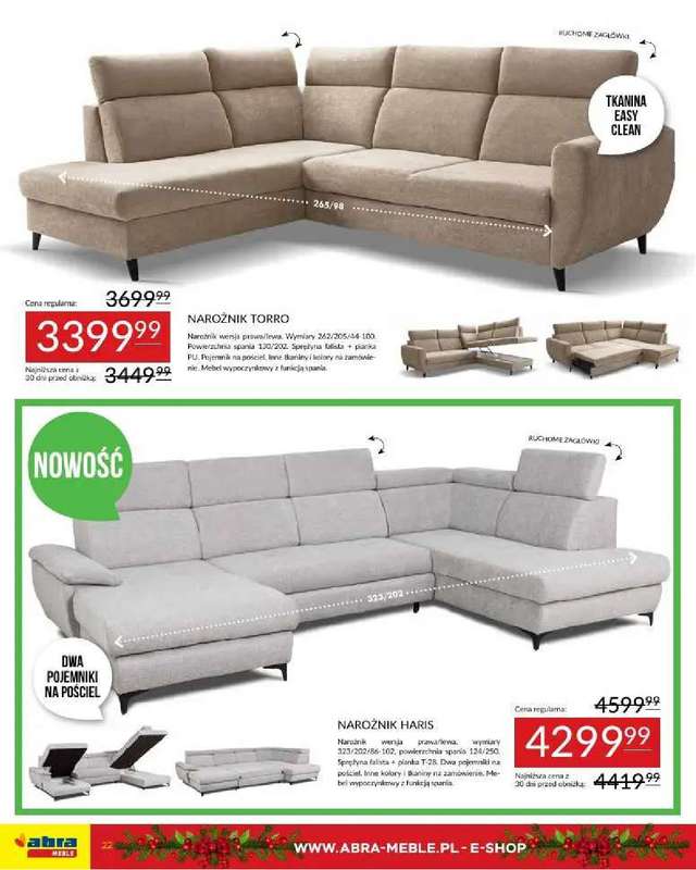 Abra Meble - gazetka promocyjna Obniżki w prezencie od środy 03.12 do piątku 26.12 - strona 22