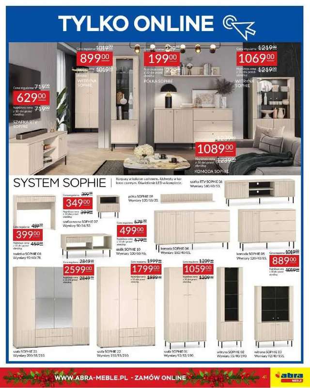 Abra Meble - gazetka promocyjna Obniżki w prezencie od środy 03.12 do piątku 26.12 - strona 41