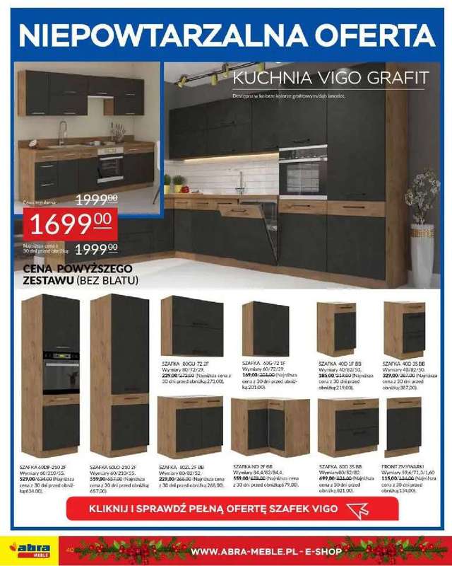 Abra Meble - gazetka promocyjna Obniżki w prezencie od środy 03.12 do piątku 26.12 - strona 40