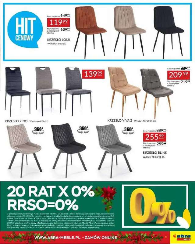 Abra Meble - gazetka promocyjna Obniżki w prezencie od środy 03.12 do piątku 26.12 - strona 3
