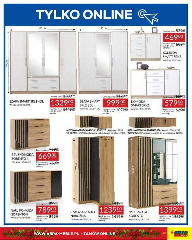 Abra Meble - gazetka promocyjna Obniżki w prezencie od środy 03.12 do piątku 26.12 - strona 45