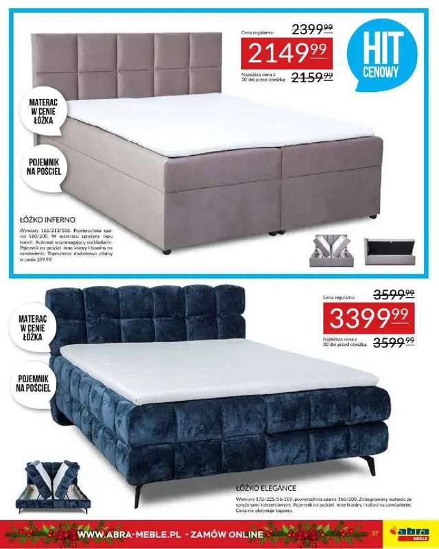 Abra Meble - gazetka promocyjna Obniżki w prezencie od środy 03.12 do piątku 26.12 - strona 37