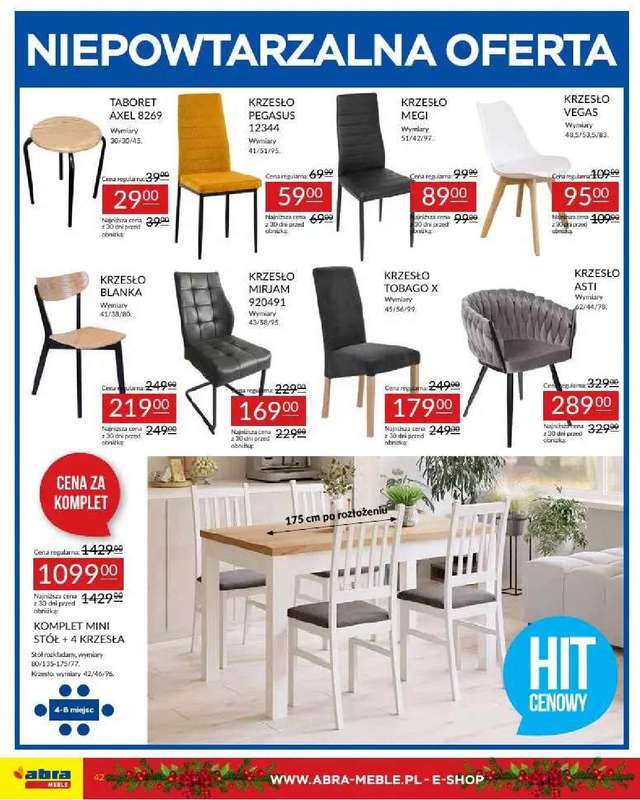 Abra Meble - gazetka promocyjna Obniżki w prezencie od środy 03.12 do piątku 26.12 - strona 42