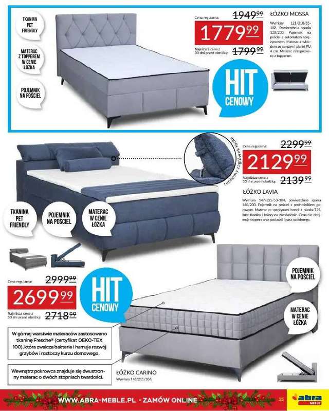 Abra Meble - gazetka promocyjna Obniżki w prezencie od środy 03.12 do piątku 26.12 - strona 35