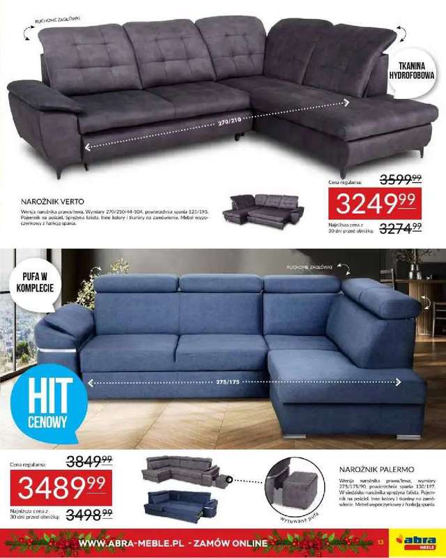 Abra Meble - gazetka promocyjna Obniżki w prezencie od środy 03.12 do piątku 26.12 - strona 13