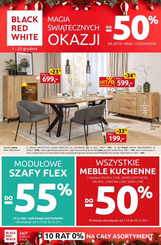 Black Red White - gazetka promocyjna Magia Świątecznych Okazji do -50% od poniedziałku 01.12 do wtorku 23.12