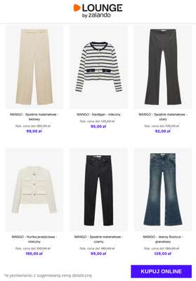 MANGO - Spodnie materiałowe - beżowy