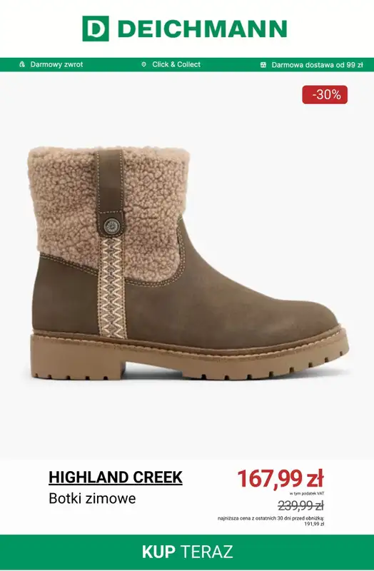 Deichmann - gazetka promocyjna Do -50% na botki i kozaki od soboty 06.12  - strona 9
