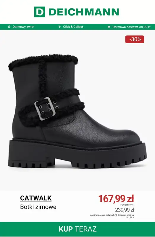 Deichmann - gazetka promocyjna Do -50% na botki i kozaki od soboty 06.12  - strona 5