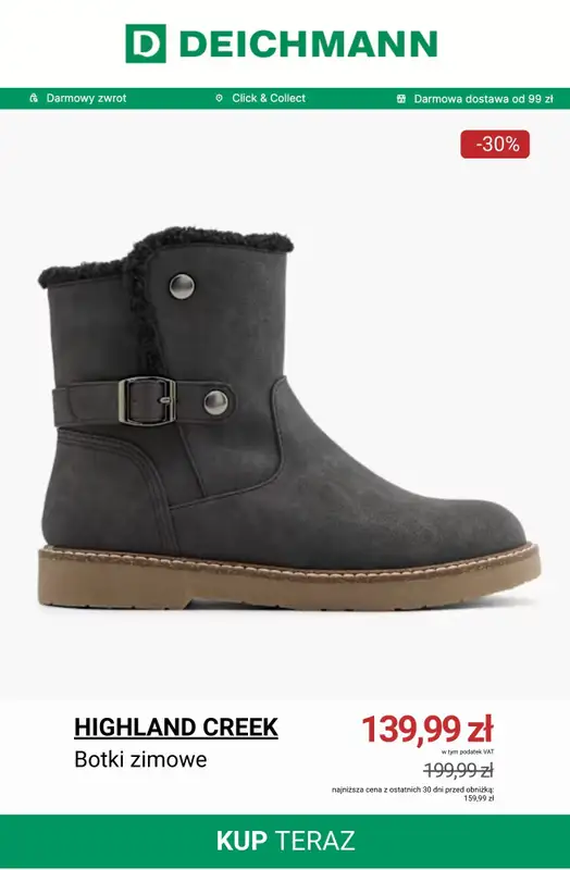 Deichmann - gazetka promocyjna Do -50% na botki i kozaki od soboty 06.12  - strona 6