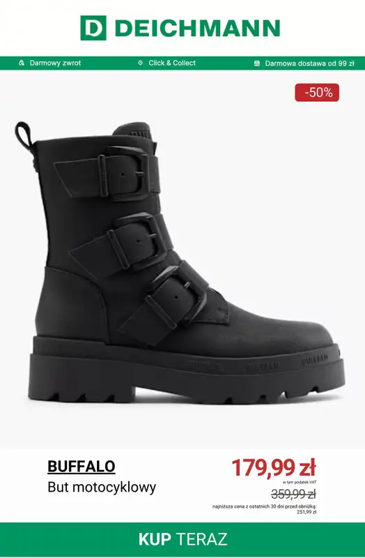 Deichmann - gazetka promocyjna Do -50% na botki i kozaki od soboty 06.12  - strona 12