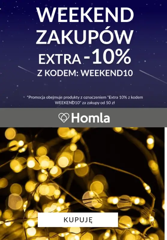 Homla - gazetka promocyjna Extra -10% z kodem  