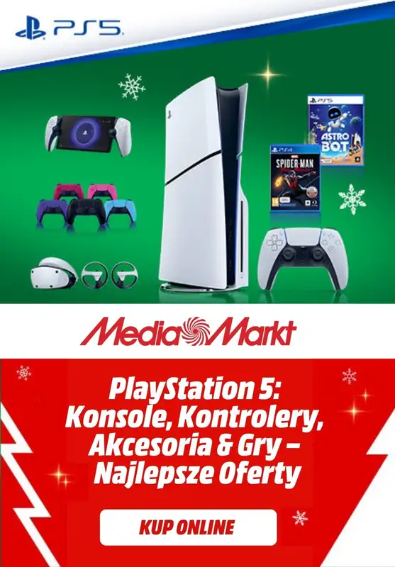 Media Markt - gazetka promocyjna Wyprzedaż PS5 - Konsole, Kontrolery, Akcesoria & Gry od piątku 05.12 do wtorku 09.12