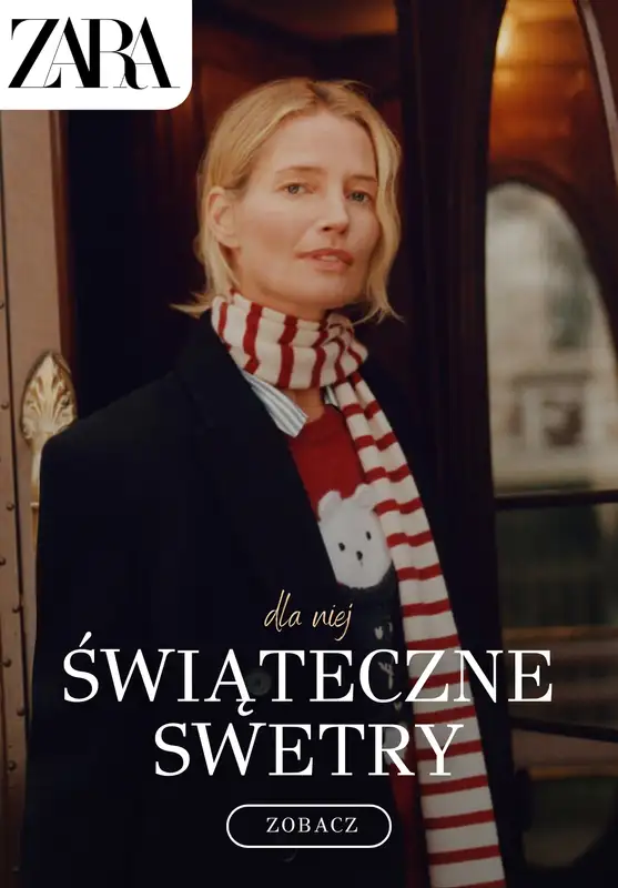 Zara - gazetka promocyjna Świąteczne swetry od niedzieli 07.12 