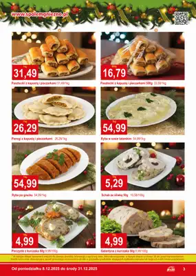 Społem - Blisko i Korzystnie - gazetka promocyjna Gazetka PSS Gniezno od poniedziałku 08.12 do środy 31.12 - strona 3