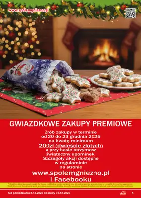 Społem - Blisko i Korzystnie - gazetka promocyjna Gazetka PSS Gniezno od poniedziałku 08.12 do środy 31.12 - strona 5