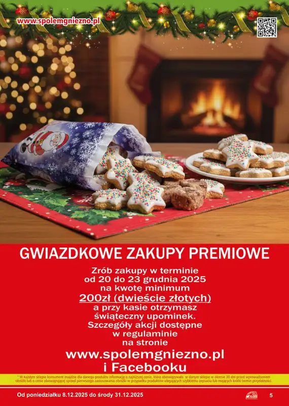 Społem - Blisko i Korzystnie - gazetka promocyjna Gazetka PSS Gniezno od poniedziałku 08.12 do środy 31.12 - strona 5