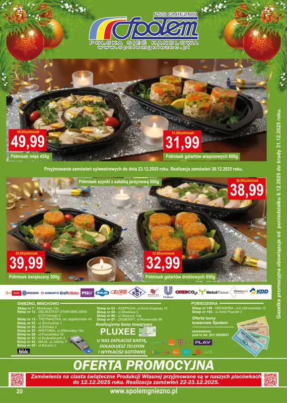 Społem - Blisko i Korzystnie - gazetka promocyjna Gazetka PSS Gniezno od poniedziałku 08.12 do środy 31.12 - strona 20