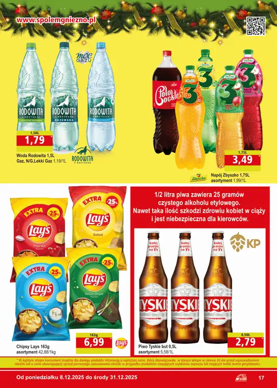 Społem - Blisko i Korzystnie - gazetka promocyjna Gazetka PSS Gniezno od poniedziałku 08.12 do środy 31.12 - strona 17