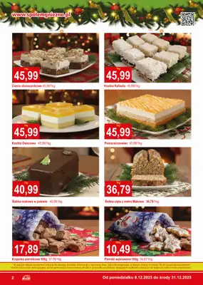 Społem - Blisko i Korzystnie - gazetka promocyjna Gazetka PSS Gniezno od poniedziałku 08.12 do środy 31.12 - strona 2
