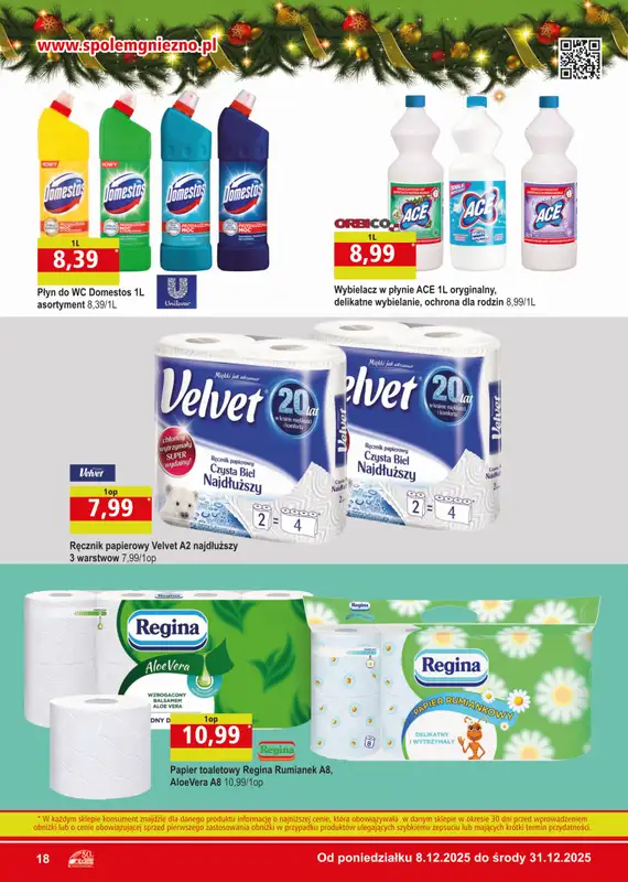 Społem - Blisko i Korzystnie - gazetka promocyjna Gazetka PSS Gniezno od poniedziałku 08.12 do środy 31.12 - strona 18