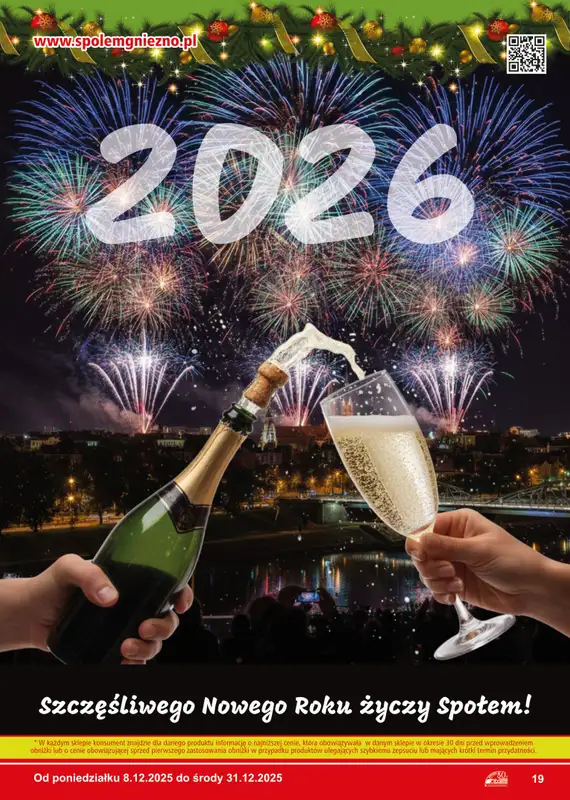 Społem - Blisko i Korzystnie - gazetka promocyjna Gazetka PSS Gniezno od poniedziałku 08.12 do środy 31.12 - strona 19