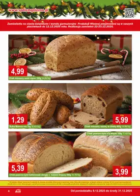 Społem - Blisko i Korzystnie - gazetka promocyjna Gazetka PSS Gniezno od poniedziałku 08.12 do środy 31.12 - strona 4
