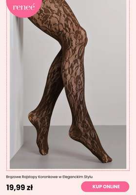 Brązowe Rajstopy Koronkowe w Eleganckim Stylu