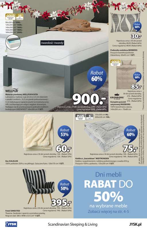 Jysk - gazetka promocyjna Fantastyczne oferty świąteczne. Rabat do 60% od środy 10.12 do niedzieli 28.12 - strona 24