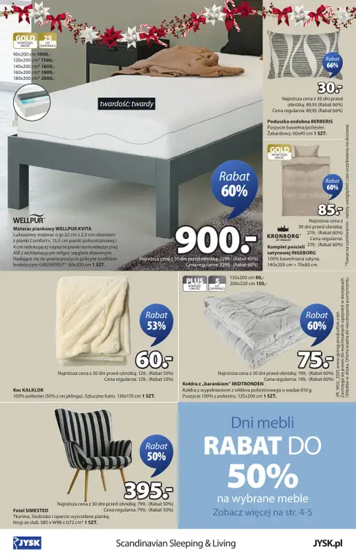Jysk - gazetka promocyjna Fantastyczne oferty świąteczne. Rabat do 60% od środy 10.12 do niedzieli 28.12 - strona 24