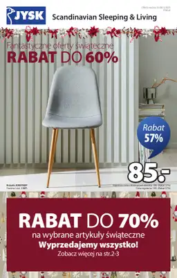 Jysk - gazetka promocyjna Fantastyczne oferty świąteczne. Rabat do 60% od środy 10.12 do niedzieli 28.12