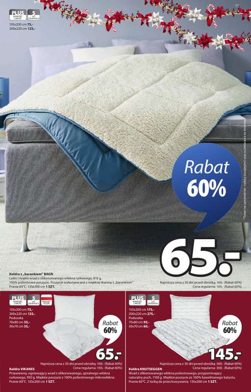 Jysk - gazetka promocyjna Fantastyczne oferty świąteczne. Rabat do 60% od środy 10.12 do niedzieli 28.12 - strona 11