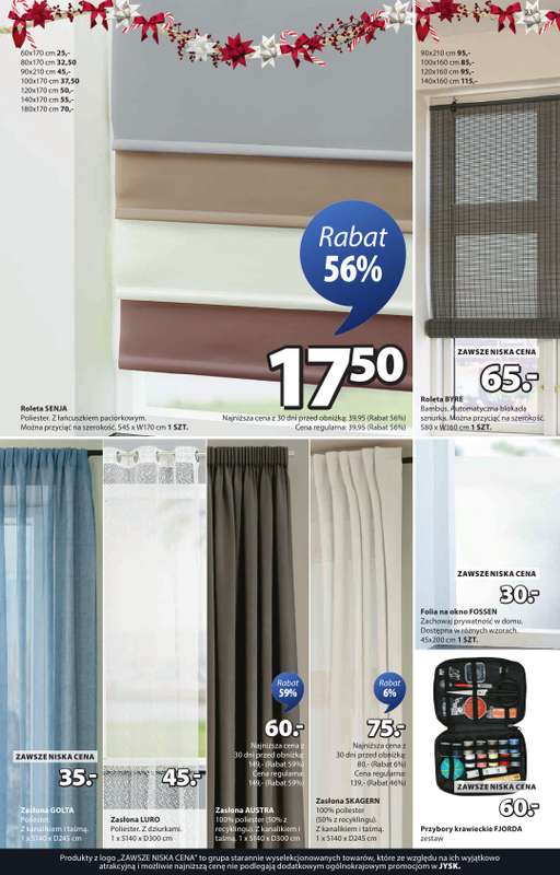 Jysk - gazetka promocyjna Fantastyczne oferty świąteczne. Rabat do 60% od środy 10.12 do niedzieli 28.12 - strona 23