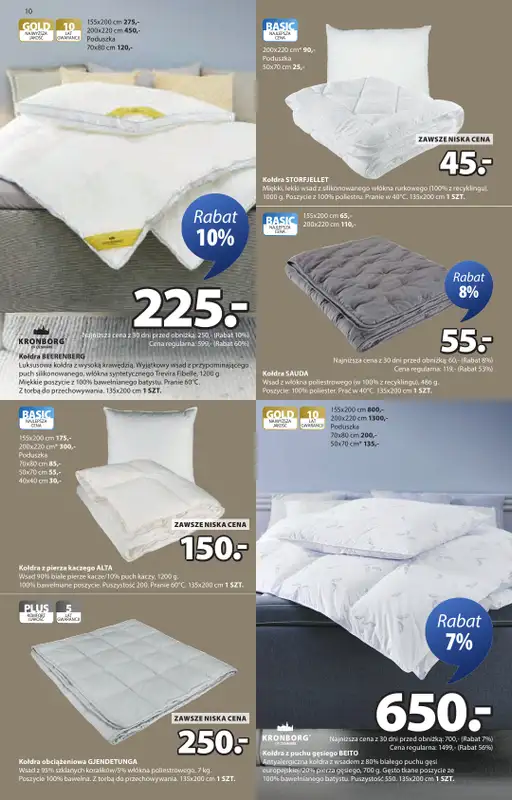 Jysk - gazetka promocyjna Fantastyczne oferty świąteczne. Rabat do 60% od środy 10.12 do niedzieli 28.12 - strona 10