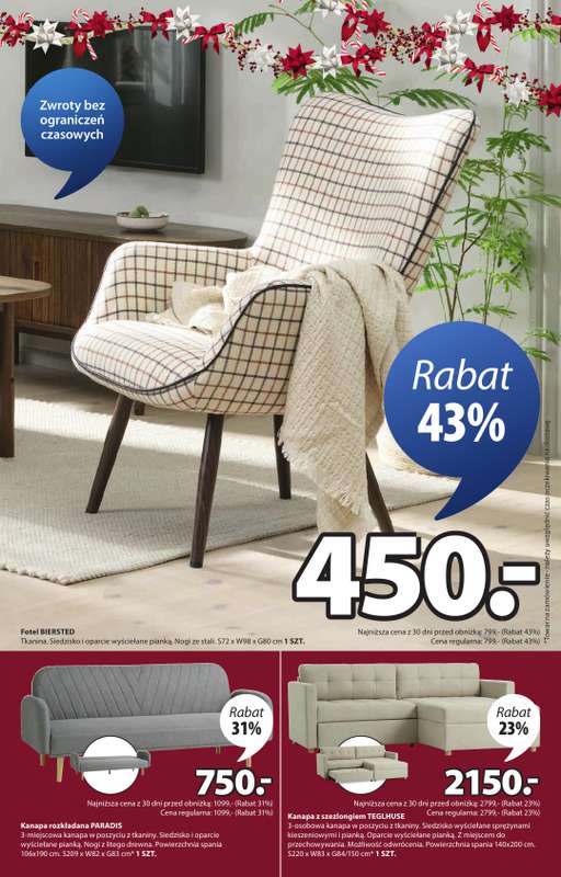 Jysk - gazetka promocyjna Fantastyczne oferty świąteczne. Rabat do 60% od środy 10.12 do niedzieli 28.12 - strona 7