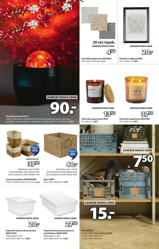 Jysk - gazetka promocyjna Fantastyczne oferty świąteczne. Rabat do 60% od środy 10.12 do niedzieli 28.12 - strona 22
