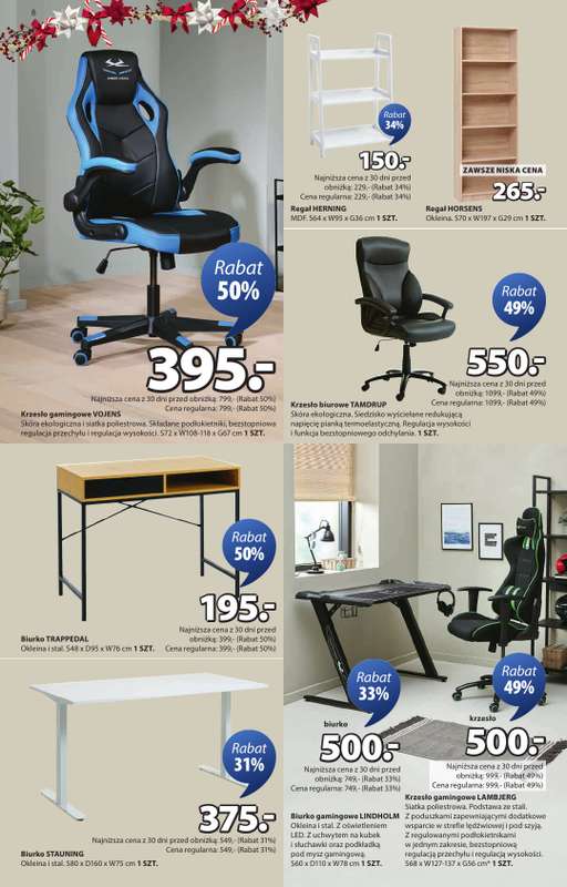 Jysk - gazetka promocyjna Fantastyczne oferty świąteczne. Rabat do 60% od środy 10.12 do niedzieli 28.12 - strona 8