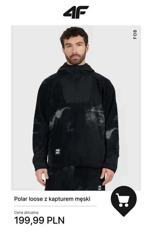 4F - gazetka promocyjna Ciepłe polary męskie od soboty 06.12  - strona 10